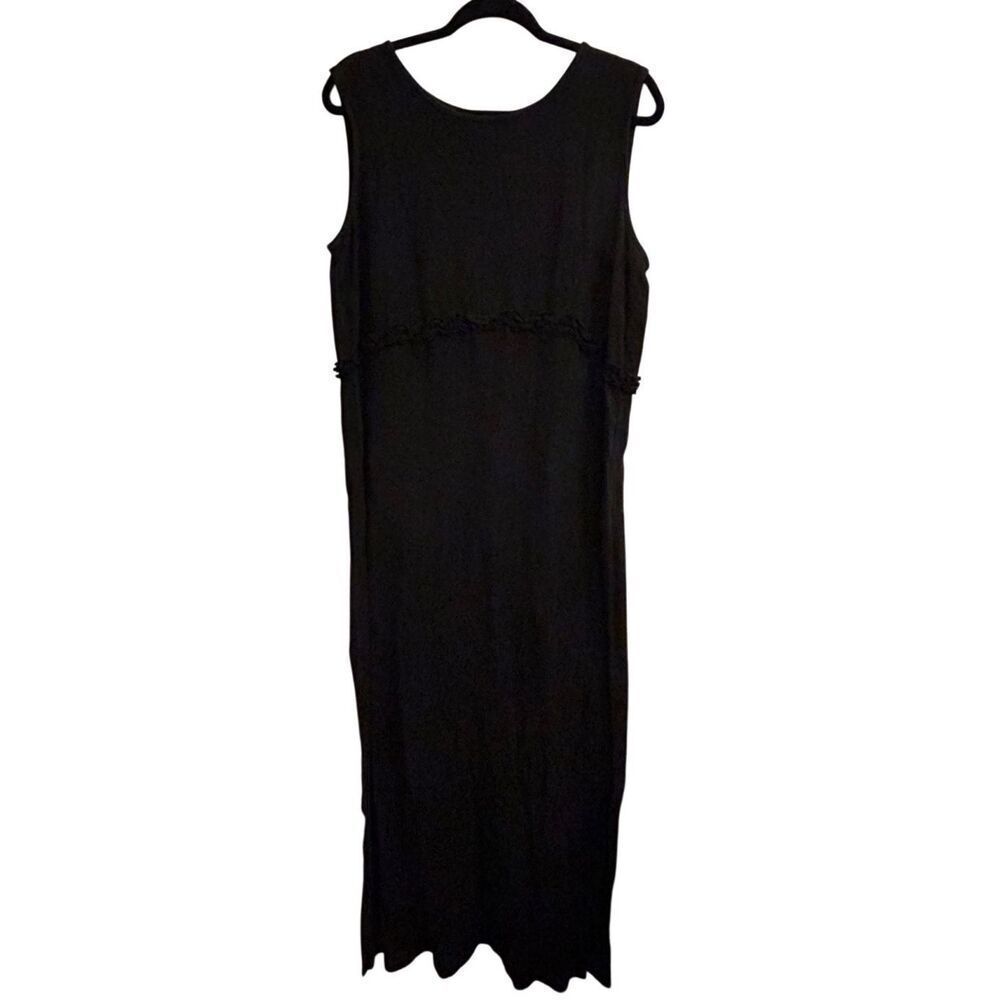 Vintage I.V.Y. 100% Linen Midi Dress Size XL natural fiber minimalist